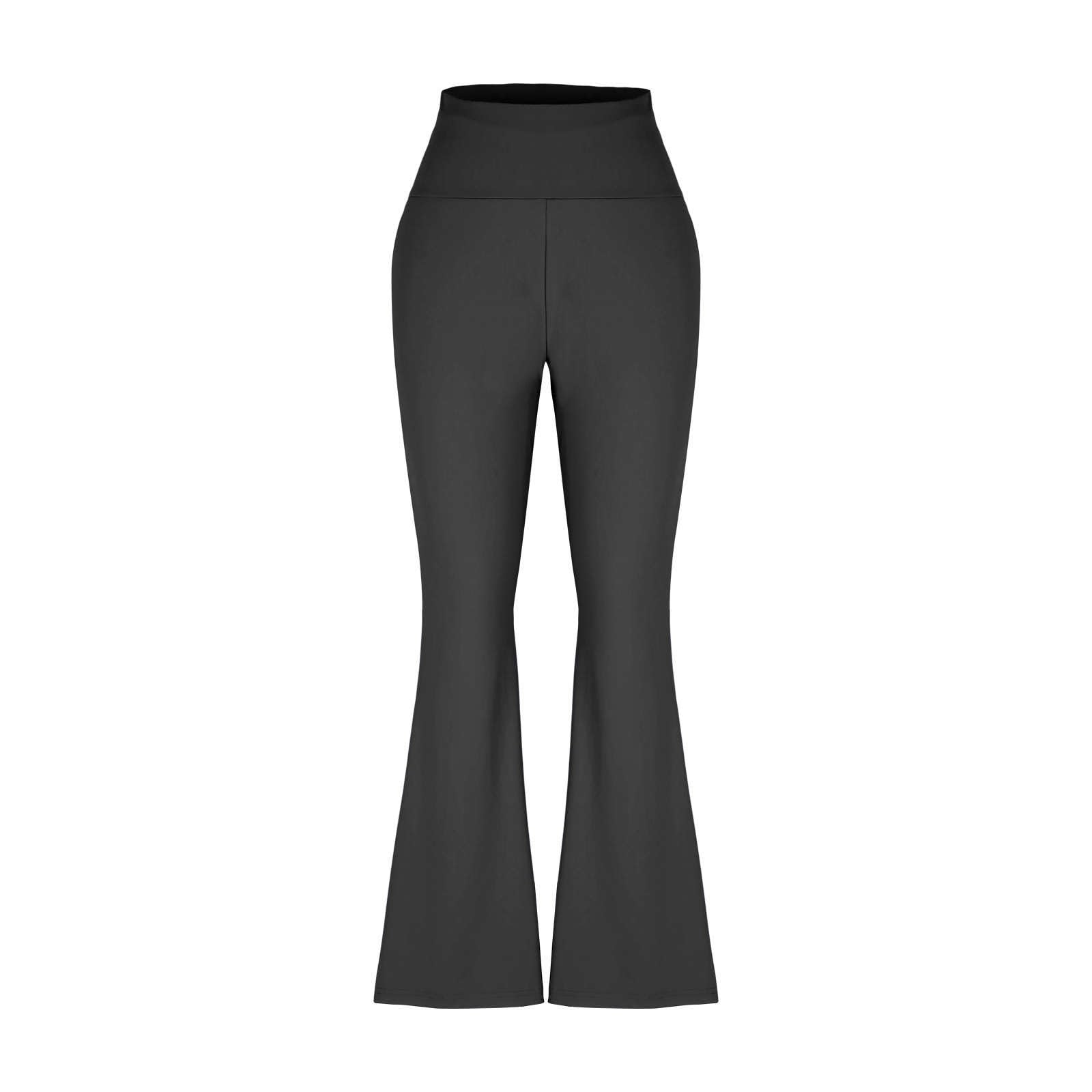 Leggings da yoga da donna, look pulito, pantaloni sportivi a vita alta, leggermente svasati, vestibilità comoda, per allenamento in palestra, movimento, uso casual