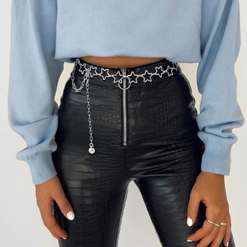 Women's Metal Chain Waist Belt Dress Star Chain Belt Sweater Chain2