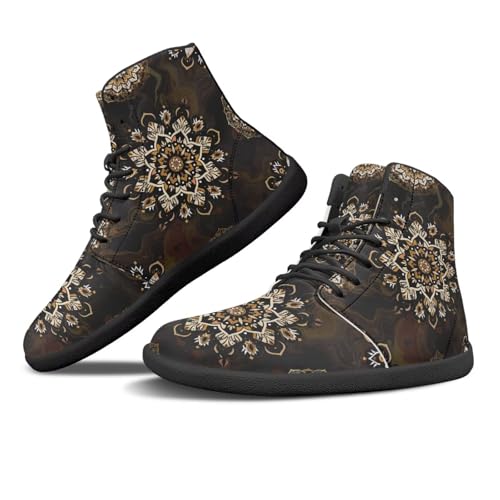 Image of Binienty Zero Drop Sole Barefoot Men's Women's PU Leather Flat Minimalist Barefoot Sneakers Athletic Shoes Waterproof
