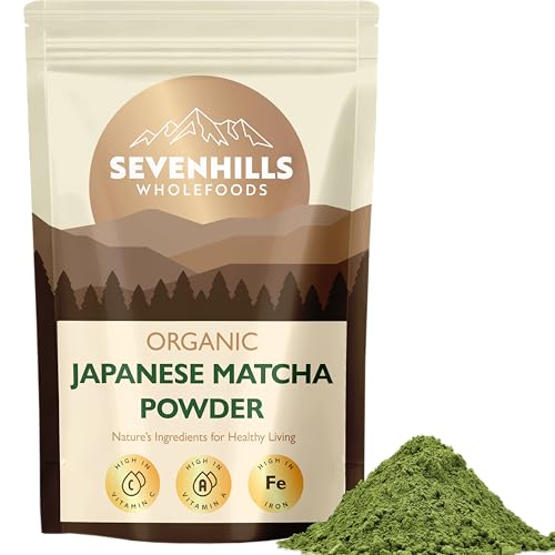 Sevenhills Wholefoods Organic Japanese Matcha Tea Powder 100g, from Uji, Kyoto, Japan, For Drinking & Baking