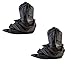 Large Boot Bag, Cowboy Boot Bag w/ Drawstring (Black) -Set of 2 Travel Boot Bags,18" x 24"