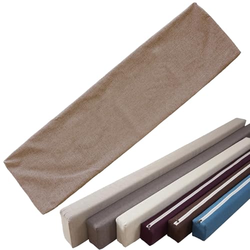 ELYSYSRL Schaumstoffstreifen Schutzhülle Matratzenverlängerungsbezug, Hülle für Bett Lückenfüller Leinenstoff für Matratzenfüller mit Reißverschluss, Waschbar(Light Brown,90x15x20cm)