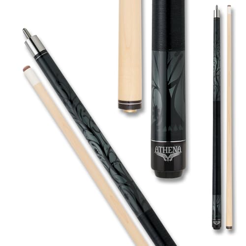 Athena ATH23 Pool/Billiards Cue - Black and White Tree/Vine Silhouette - 20oz