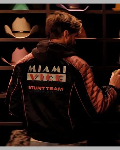 Miami The Fall Ryan Gosling Guy 2024 Vice Stunt Team Bomber Leather Jacket - Detachable Hood4