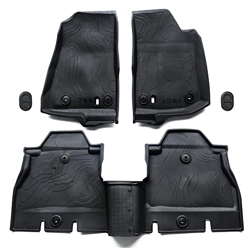 Sukemichi Tpe Floor Mats For 2018-2022 Jeep Wrangler Jl Jlu, All-Weather Front & Rear Row Car Floor Mats Liners Compatible With Jeep Wrangler Jl Unlimited 4 Doors(Not For Jk, 4Xe) #TOP10