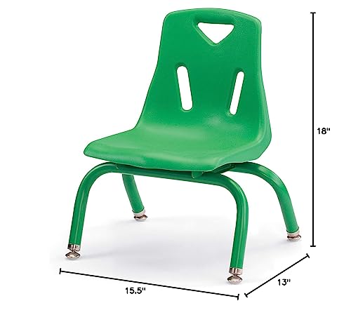 Image of Berries Jonti-Craft 8118JC1119 Stacking Chair with Powder-Coated Legs, 8 inch Height, Green