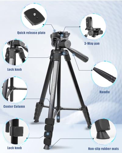 POLAM-FOTO Store POLAM-FOTO Lightweight Camera Tripod 170cm with - Image 3