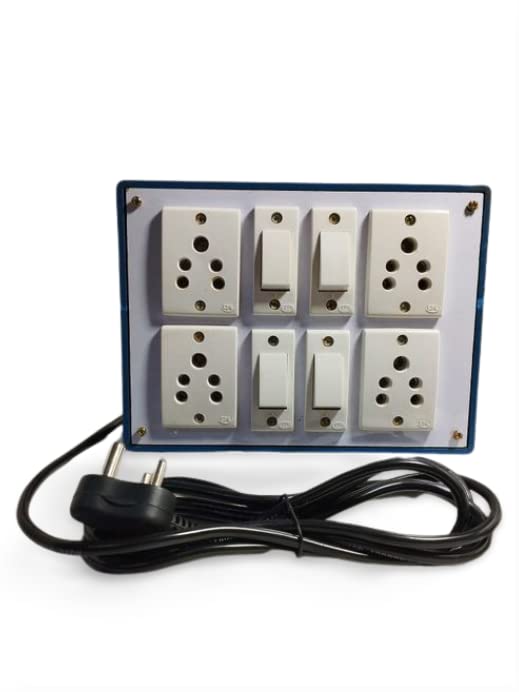 Buy KESARIYA Blue Outlet Electrical Extension Switch Board CPL Sockets