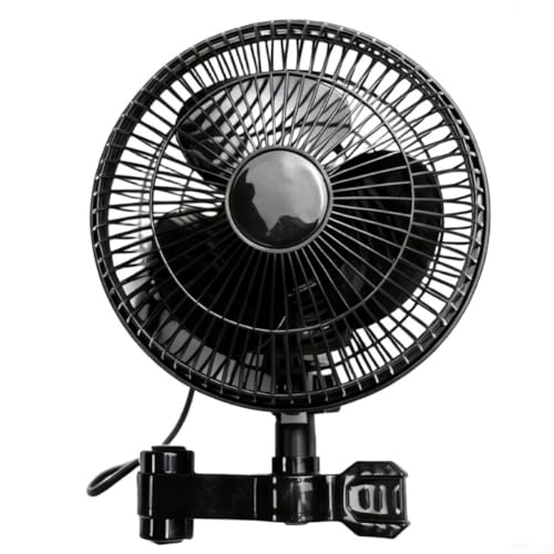 Ventilador de circulación de aire para tienda de cultivo con velocidad y oscilación ajustables, equipado con clip protector para montaje en poste