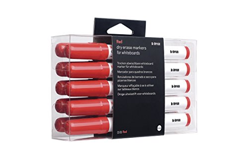 Image of Bi-Office PE1007 Dry Erase Marker - Red (Pack of 10)