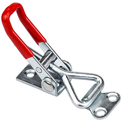 4 Pcs Adjustable Toggle Clamp, Red, 100kg/220lbs, Cabinet Boxes