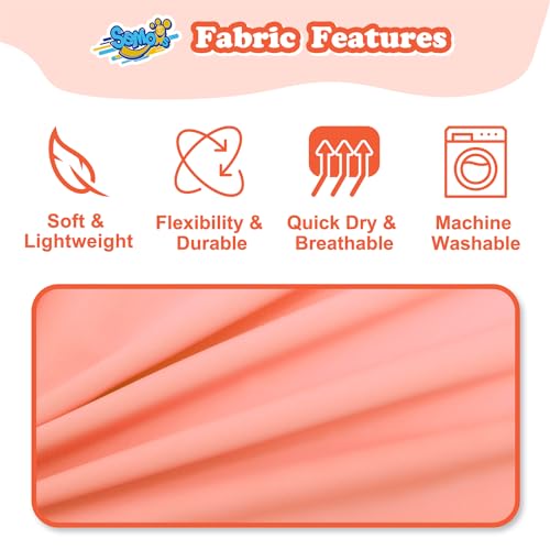 Image of Girls Rash Guard Short Sleeve UPF 50+ Sun Protection Swim Shirt Rashguard Slim Fit Fishing Surf Quick Dry Cool Beach Clothes for Toddler Youth Kids Peach Pink Size 2T