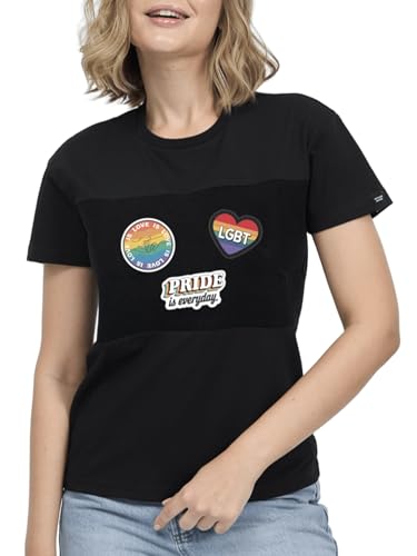 Women's Cotton T-Shirts with Stickers Medium