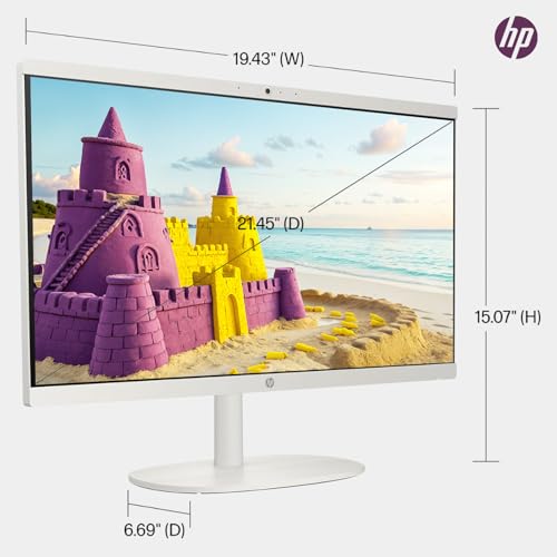 Image of HP All in One Desktop Computer, 21.5 inch FHD Anti-Glare Display, Intel Celeron J4025 Processor, 32 GB RAM, 2 TB SSD, Intel UHD Graphics, Wi-Fi 6, Webcam, Wired KB & Mouse, Windows 11 Pro, w /Accessories