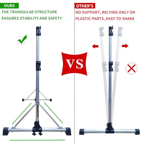 NO Wobble, 5FT Portable Ballet Barre Bar, Adjustable Freestanding Double Ballet Barre for Girls Kids & Adults, Stable Bar for Stretching, Studio Dancing, Home Workout, Max Load 350lbs