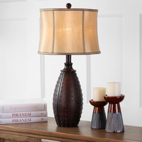 Safaviehlightingcollectionsantaferusticbrownstuddedfauxleather29inchbedroomlivingroomhomeofficedesknightstandtablelampsetof2ledbulbsincluded Urban Country Home Decor Safavieh lighting collection santa fe rustic brown studded faux leather 29 inch bedroom living room home office desk nightstand table lamp set of 2 led bulbs included urban country home decor