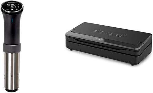 Anova Precision Cooker 3.0 y sellador al vacĂo de precisiĂłn Pro, incluye 1 rollo de bolsa, para Sous Vide y almacenamiento de alimentos, negro, Anova Precision Cooker 3.0 y sellador al vacĂo de precisiĂłn Pro, incluye 1 rollo de bolsa, para Sous Vide y almacenamiento de alimentos, negro,