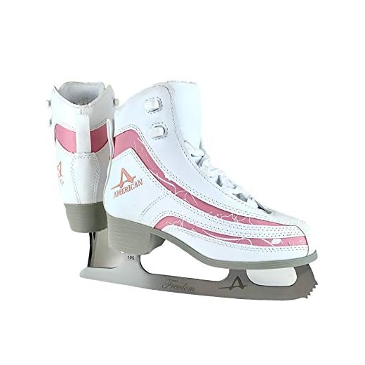 American Athletic Shoe Girl's Soft Boot Ice Skates, White, 4