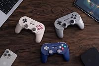 8BitDo Pro 3 Bluetooth Controller for Switch/Switch 2 – TMR Joysticks, Swappable ABXY Buttons, Pro Back Buttons, Charging Dock, Hall Effect Triggers, for Windows, Apple, SteamOS, Android - G Classic – Ansicht 8