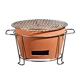 Estufa de carbón de arcilla roja, estufa de carbón de mesa de cerámica,...