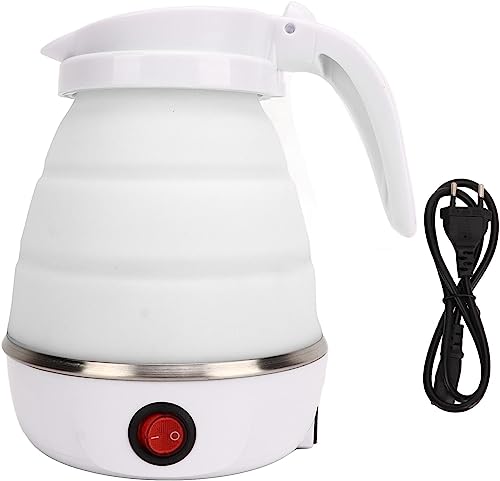 Chaleira Jarra Elétrica De Silicone Dobrável Retrátil Chaleira Dobrável Portátil 110v 600ml (Branca)