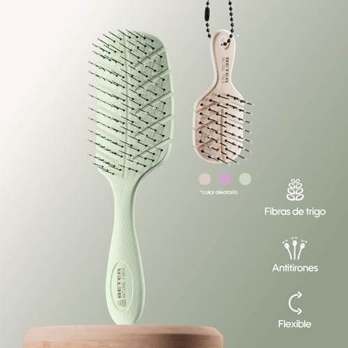 Beter - Natural Fiber Skeleton Anti-Pull Hairbrush + Charm Mini, Detangling, Anti-Tangle and Anti-Breakage, Eco-friendly - Image 3