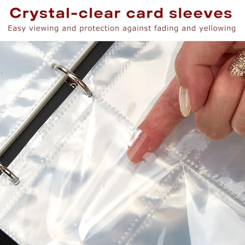 9-Pocket Trading Card Binder, PU Leather Zip Card Binder Album Holds 900 Cards for TCG, Sports Cards, Collectible Cards（BASEBALL PATTERN） — view 4