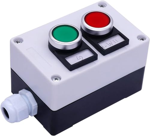 Interrupteur 22mm 10A bouton momentané avec station de commutation 1NO 1NC