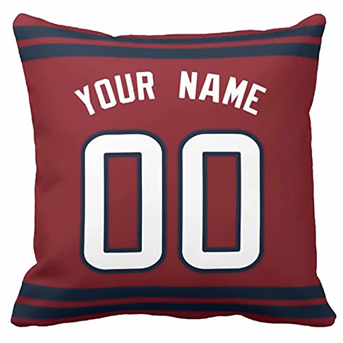 Image of ANTKING Throw Pillow 2 Pack with Custom Name and Number Personalized Gift for Men Women Boys
