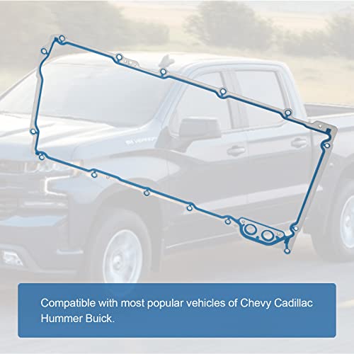 Zonfant Engine Oil Pan Gasket Set, Compatible With 4.8L 5.3L 6.0L 6.2L Chevy Silverado, Suburban, Tahoe, Trailblazer, Gmc Sierra, Yukon, Cadillac Escalade, Replace #Os30693R 12612350 #TOP5