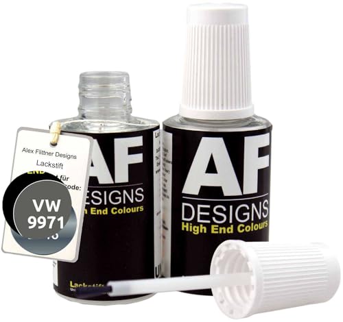 Alex Flittner Designs Lackstift für VW/Volkswagen Anthrazit Metallic 9971 schnelltrocknend 2x20ml