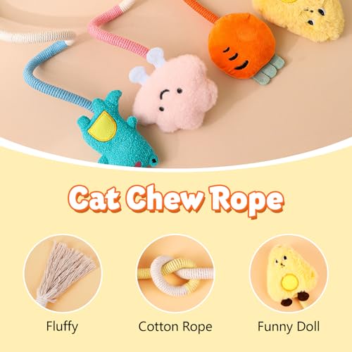 Juguetes para gatos de interior Fantasyon: cuerdas interactivas de hierba para gatitos 5