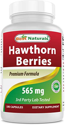 Best Naturals Hawthorn Berry 565 mg 180 Capsules (180 Count (Pack of 1))