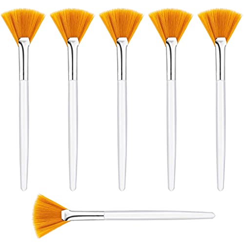 6 Stücke Fächer Bürsten Gesicht Applikator Bürste Fächer Masken Pinsel Weiche Fächer Gesichtsmaske Applikator Werkzeuge Pinsel Makeup Pinsel Kosmetische Werkzeuge Applikator Pinsel Cover