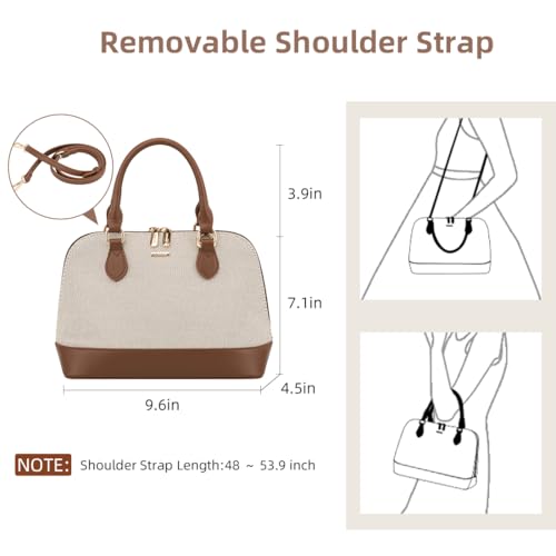 Image of LOVEVOOK Purse for Women Crossbody Bags Classic Double Zip Top Handle Dome Satchel Bag