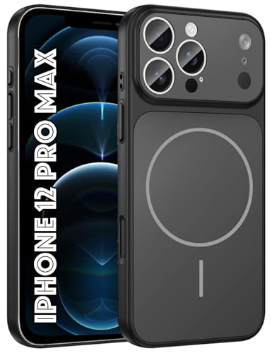 Image of SHINESTAR Converter Case for iPhone 12 Pro Max | Premium Protective Mag-Safe Cover | iPhone 17 Pro / 17 Pro Max Series Style Design | in-Built Camera Guard | Wireless Charging Compatible - Black