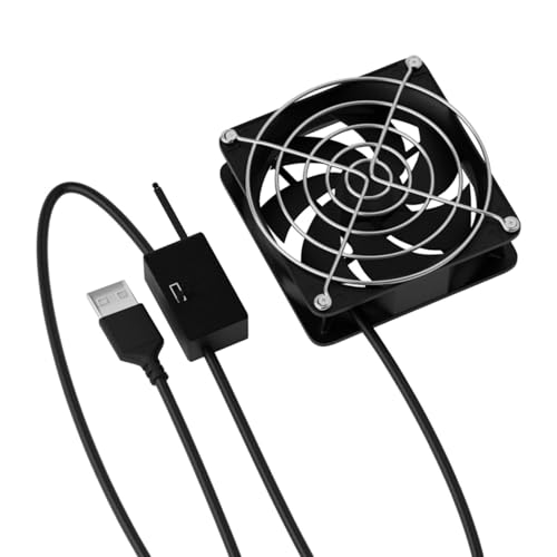 Ventilateur De Refroidissement À Contrôle De Température USB 8 Cm | Ventilateur De Refroidissement À Thermostat Automatique | Refroidisseur Silencieux...