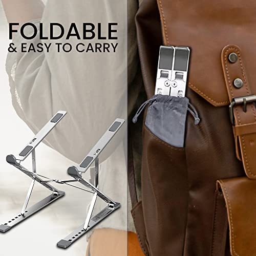 QuinnryQuinnry-Laptop-Stand-Adjustable-Portable-Foldable-Laptop-Riser-7-Layer-Height-Adjustment-Laptop-Holder-Office-Desk-Accessories-Ergonomic-Laptop-Elevator-for-Desk-Work-from-Home