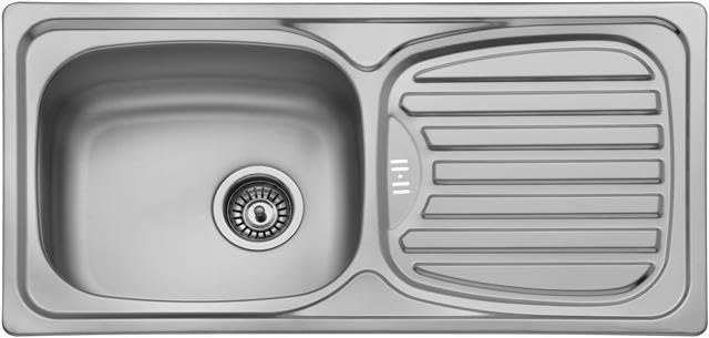 ARA CHOICE Stainless Steel 1.0 Square Kitchen Undermount Sink Catering Single One Bowl Modern Reversible with Drainer & Inset Wastes Set