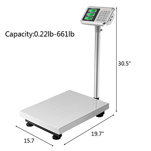 Báscula digital plataforma grande 300kg/660lbs miniatura 5