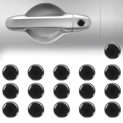 COYUN 16 Piezas Pegatinas Coche para Cerradura de Puerta, Minimalista Pegatina Coche para Tornillo Puerta, Pegatinas De Ojo De Cerradura, Universal Autoadhesivo Protector Puertas Coche Accesorios