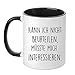 TASSENTICKER Tasse mit Spruch - Kann ich Nicht beurteilen, müsste Mich interessieren - beidseitig Bedruckt - Teetasse - Kaffeetasse - lustig - Arbeit - Büro - Chef