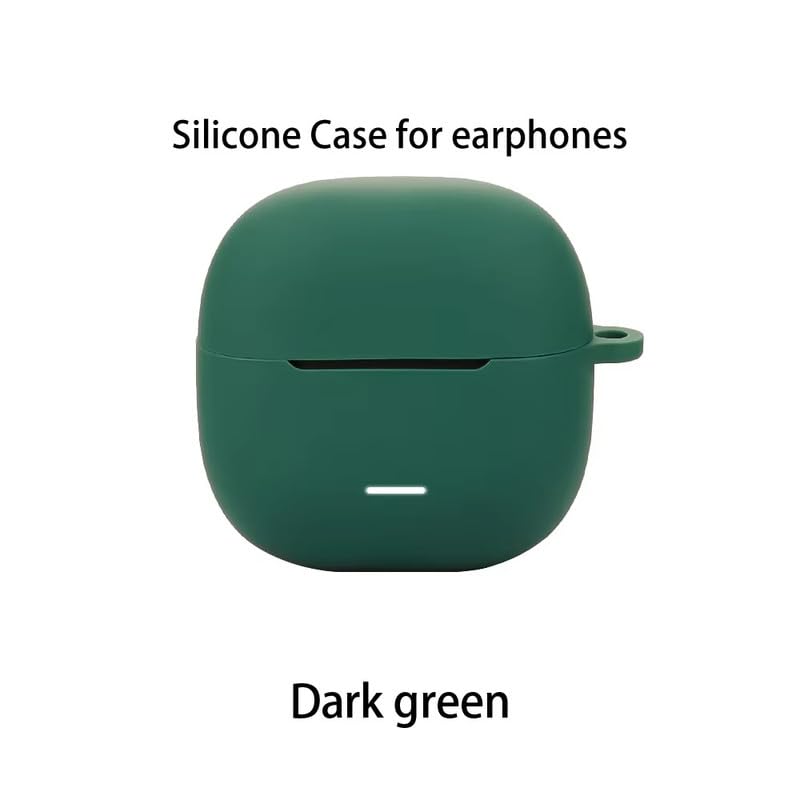 Image of Colorcase Front & Back Full Protection Silicon Case Cover for Redmi Buds 5c - (Green) (Earbuds Not Included)