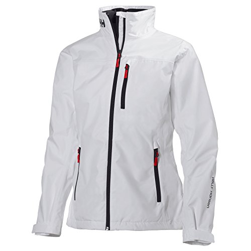 Helly Hansen Women's Crew Waterproof, Windproof, and Breathable Sailing Jacket, 001 White, Medium
