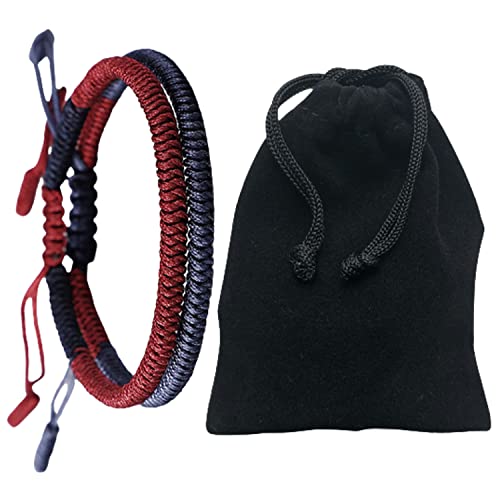 BRACO Pulsera Espiritual Tibetana Ajustable - Nudo Tradicional Budista - Amuleto...