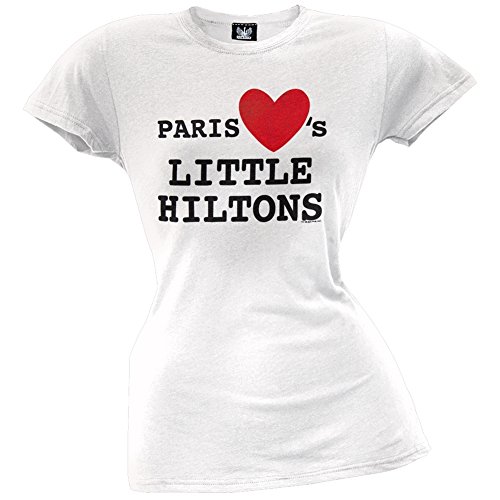 Paris Hilton - Paris Hearts Little Hiltons Juniors T-Shirt - Large/White