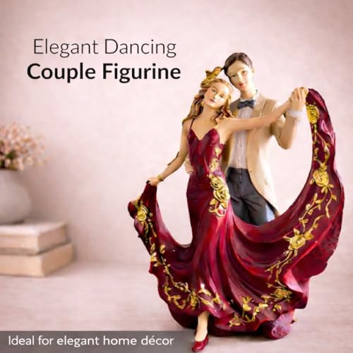 Image of ARMONIA Romantic Dancing Couple Polystone Showpiece|European Love Figurine for Home Decor | Valentine Gift for Girlfriend,Wife & Couple | Anniversary, Wedding,Gift
