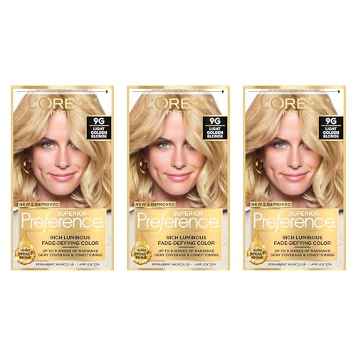 LOreal ParisSuperior Preference Rich Luminous Conditioning Colorant Level 3 Permanent Ultra Natural BlondeNatural 10NB Pack of 3 product thumbnail 19
