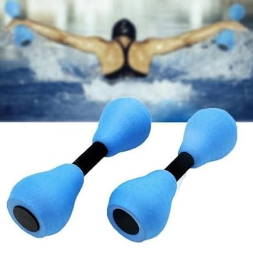 2PCS Aquatic Exercise Dumbells,DIY Water Aerobic Exercise Foam Dumbbells,Water Fitness Exercises Equipment for Adults, Kids,Women Weight Loss (Black)