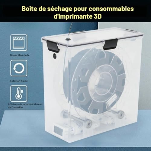 Boîte stockage matériel impression 3D sécheur filament FDM